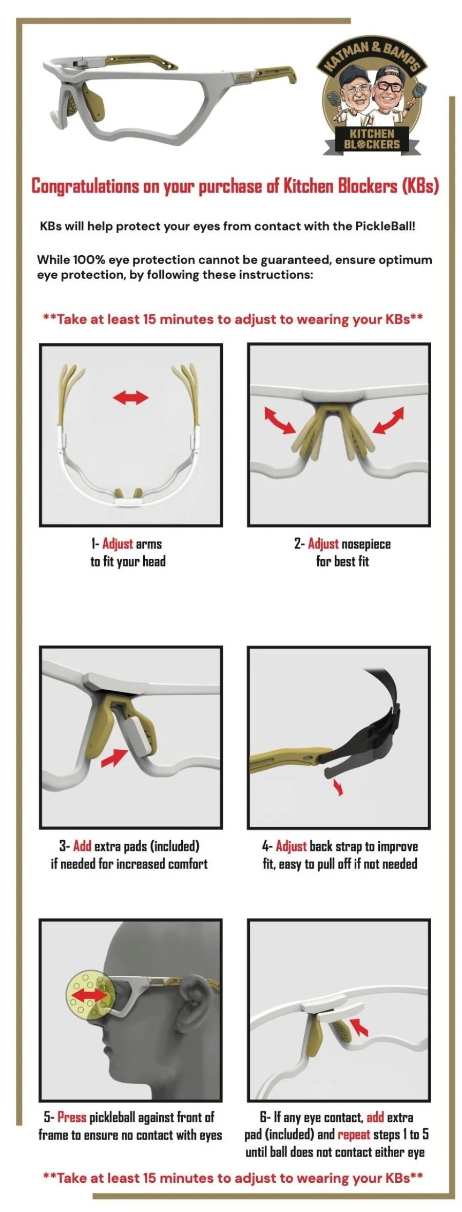 Kitchen Blockers (Classic) - Protective Pickleball Eyewear