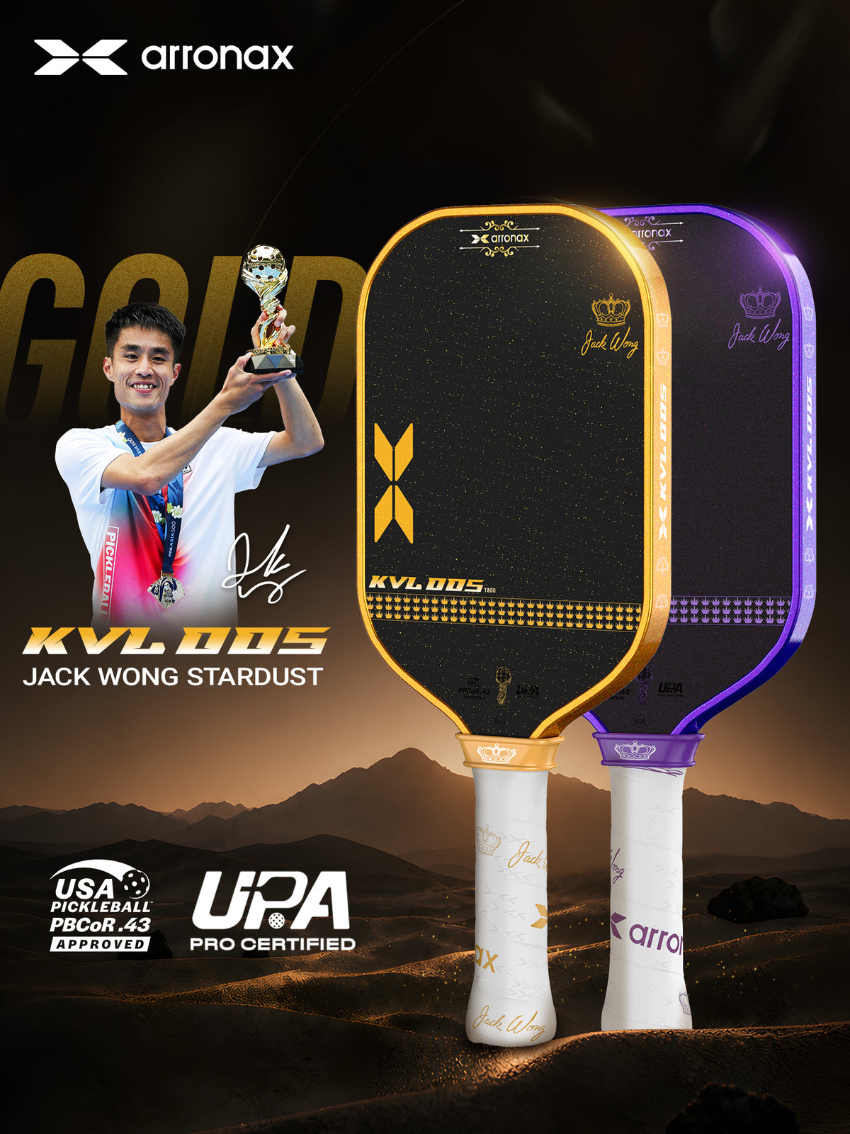 Arronax KVL005 Pickleball Paddle – 16mm