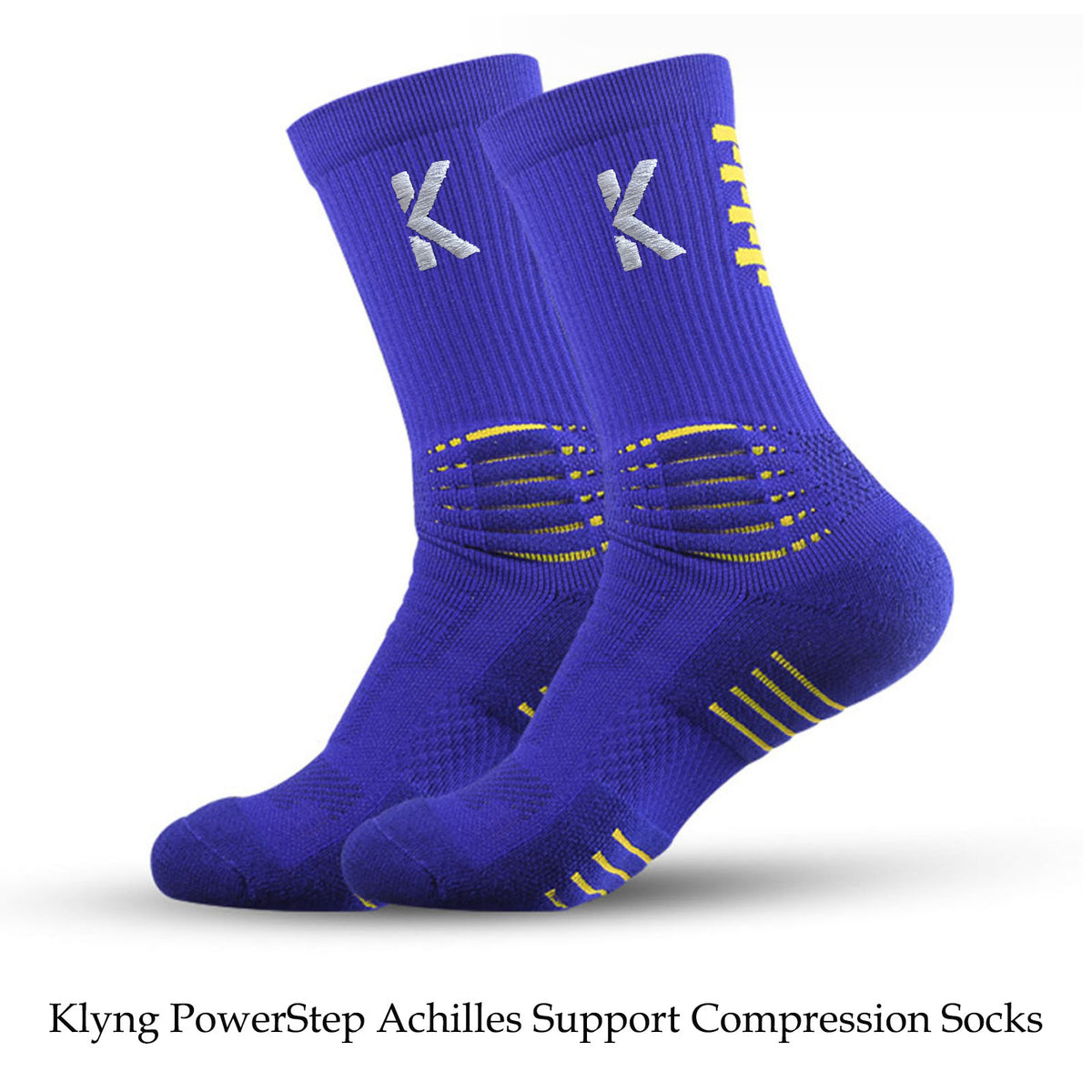 Chaussettes de compression KLYNG PowerStep pour soutien du tendon d’Achille (unisexe) (20 × 25)
